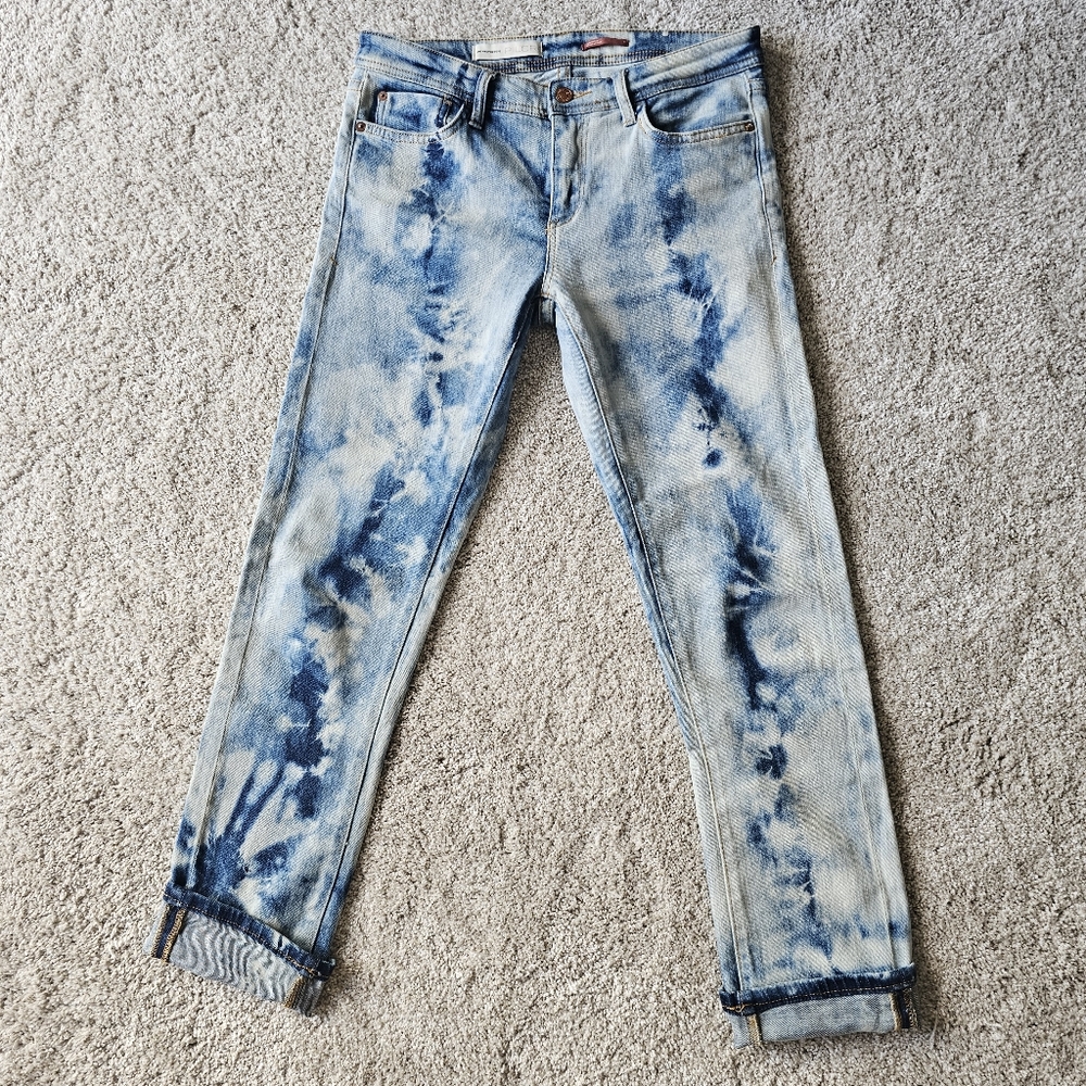 HOST PICK Pilcro The Slim Boyfriend Jeans Anthropologie Tie Die Fit like 27 - Picture 4 of 16